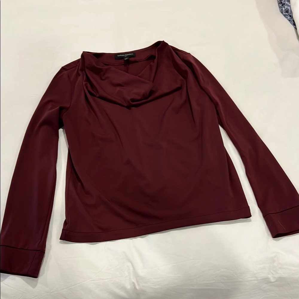 Banana republic Burgundy cowl neck long sleeve top